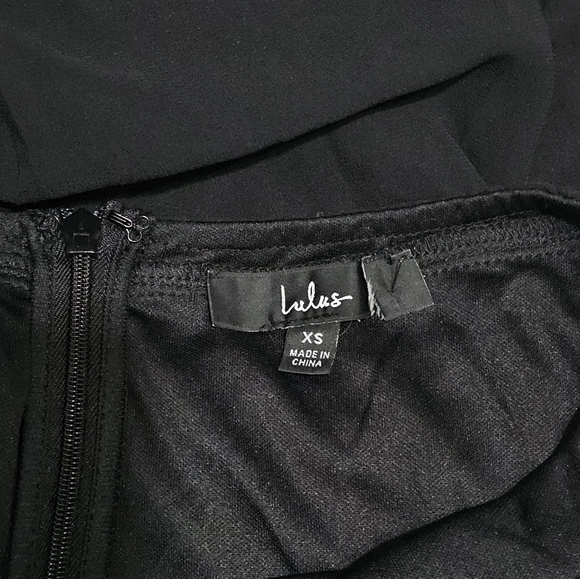 LULUS Tier and Now Black Tie-Back Tiered Maxi Dress XS - Picture 6 of 6